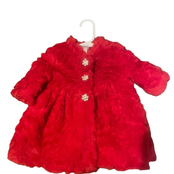 Other - Baby Girl Red Coat 3-6m